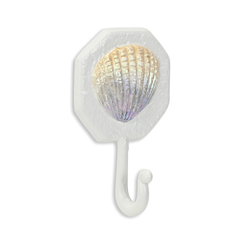 Solva Coastal Colored Shell Cast Iron Wall Hook