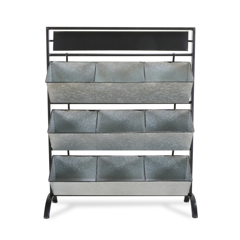 Clarice 9 Slot Metal Display Stand & Chalkboard