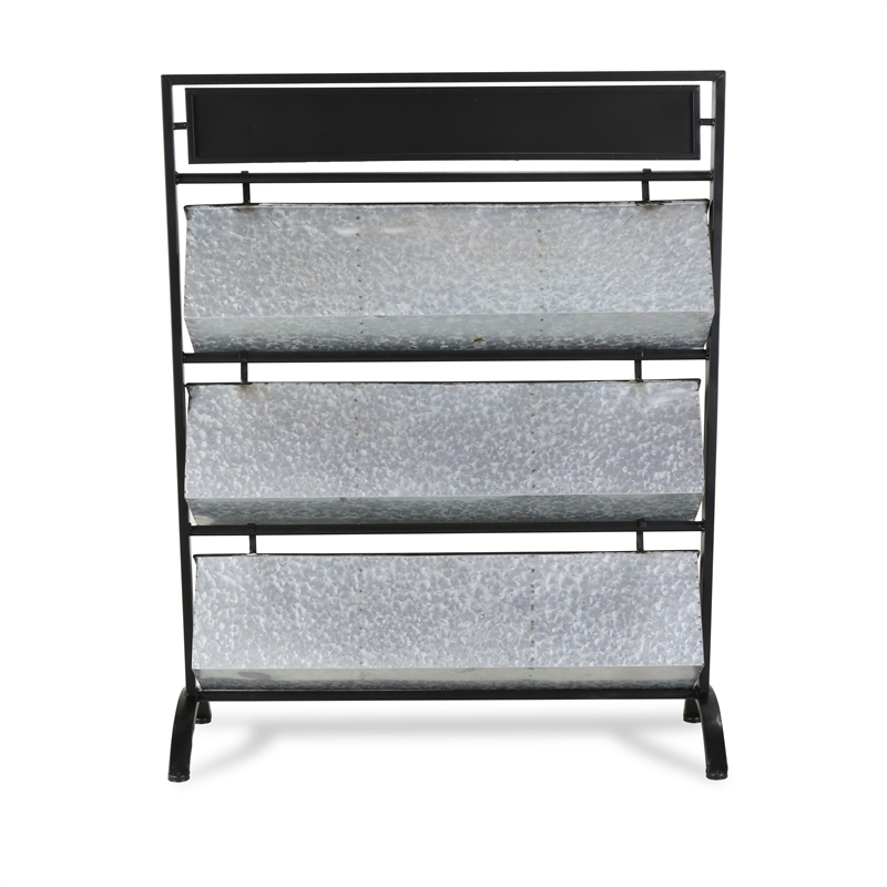 Clarice 9 Slot Metal Display Stand & Chalkboard