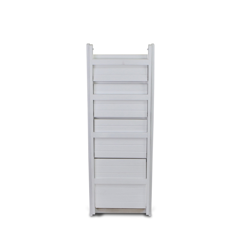 Foxley 4 Tier Folding Wood Shelf - White