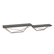 Everly Set of 2 Modern Floating Shelves - Black