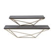 Everly Set of 2 Modern Floating Shelves - Black