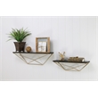 Everly Set of 2 Modern Floating Shelves - Black