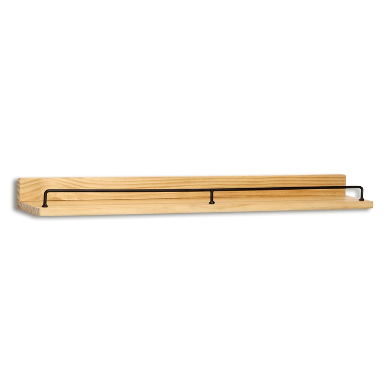 Aldervale Wood & Metal Floating Display Shelf
