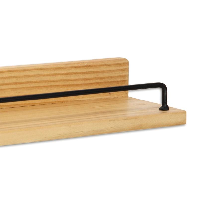 Aldervale Wood & Metal Floating Display Shelf