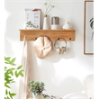 Aldervale Wood & Metal 5 Hook Hanger & Shelf