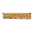 Aldervale Wood & Metal 5 Hook Hanger & Shelf