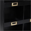Dael Wooden 9 Cubby Wall Shelf - Black