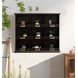 Dael Wooden 9 Cubby Wall Shelf - Black