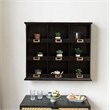 Dael Wooden 9 Cubby Wall Shelf - Black