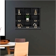 Dael Wooden 9 Cubby Wall Shelf - Black