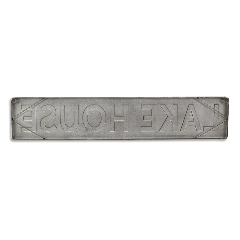 Roven Galvanized Lake House Sign - Large