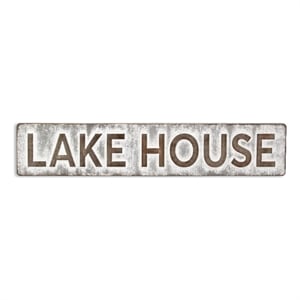 Roven Galvanized Lake House Sign - Large