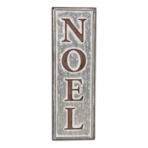 Clarke Galvanized Vertical &quotNoel&quot Wall Sign