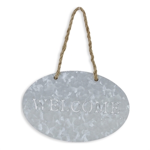 PIetro Metal Garden Hanging &quotWelcome&quot Sign