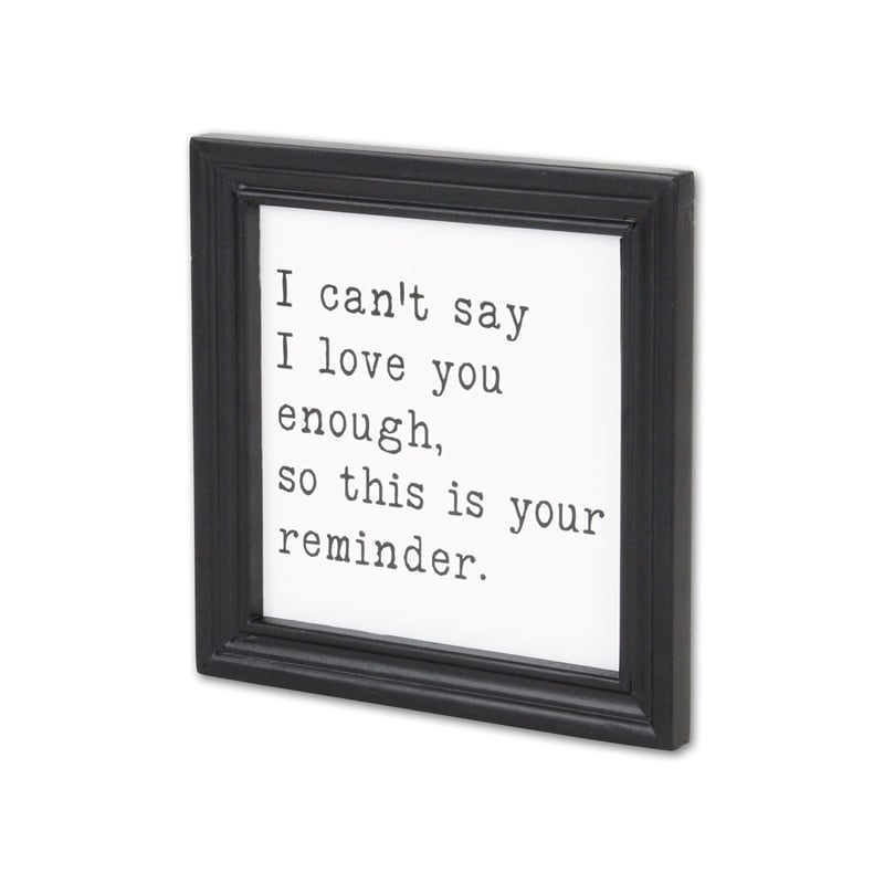 Fairgrove Square Wood Wall Sign - I can't say I love you enough