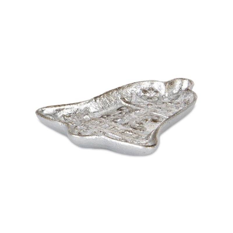 Christmas Bell Cast Silver Gold Catchall Dish