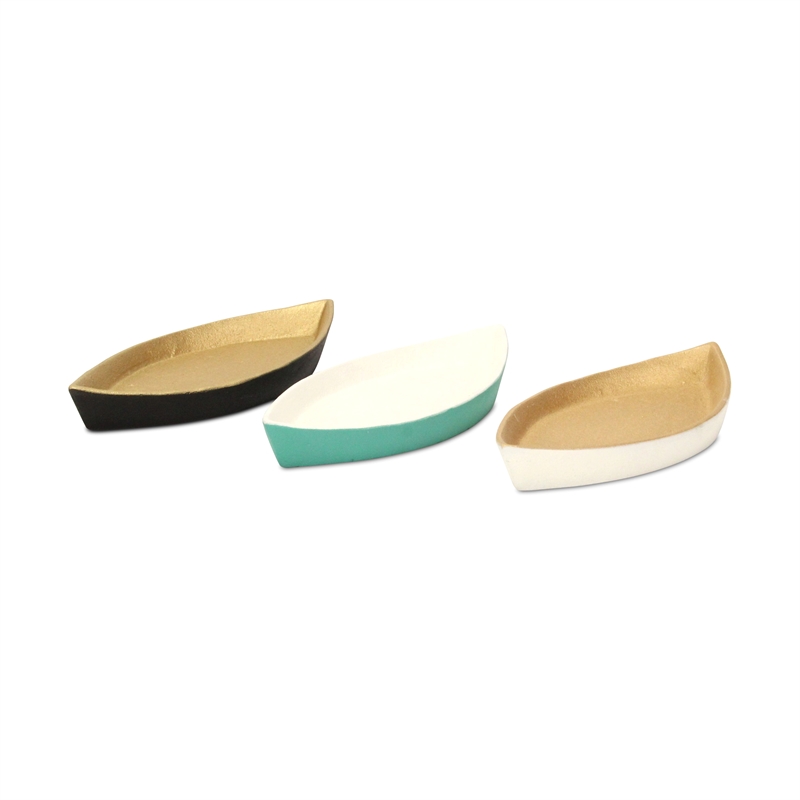 Saoirse Black & Gold Cast Iron Boat Dish