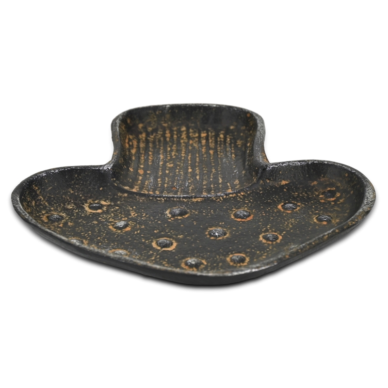 Cressida 7 Inch Cast Iron Mushroom Catchall Dish - Black