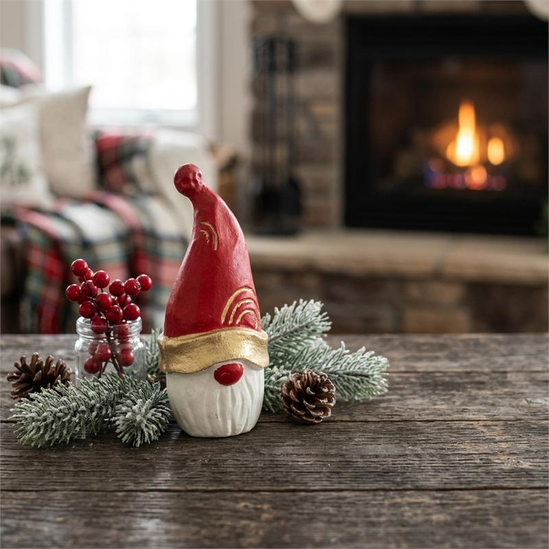 Santa Gnome Cast Iron Table Decor - Large