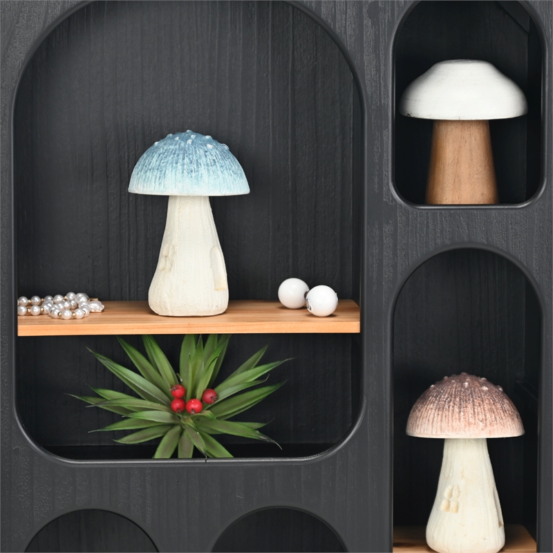 Hareton Cast Iron Blue & White Forest Fungi Decor