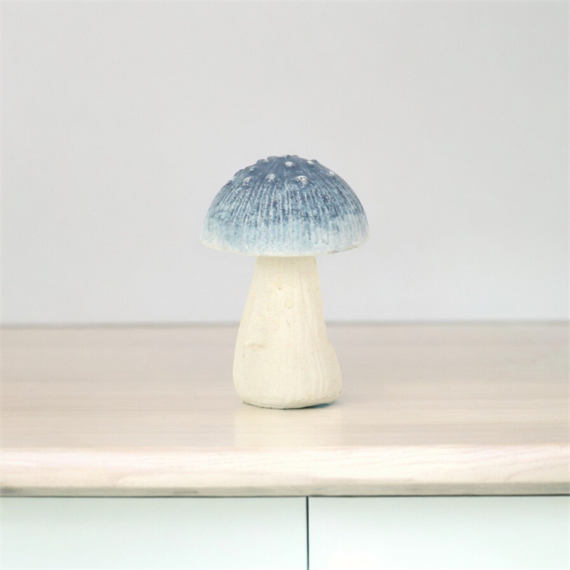 Hareton Cast Iron Blue & White Forest Fungi Decor