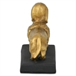 Motley 5 Inch Cast Iron Dachshund Dog Figurine - Gold