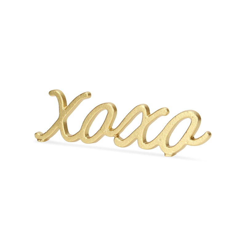 Milena Cast Iron Gold Finish Table Decor - XOXO