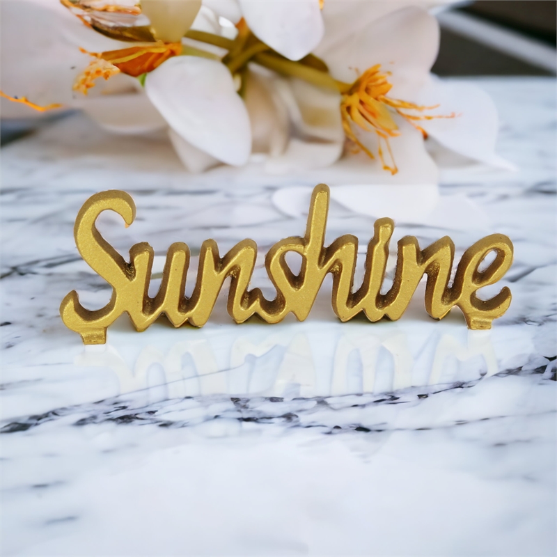 Norah Cast Iron Gold Finish Table Decor - Sunshine
