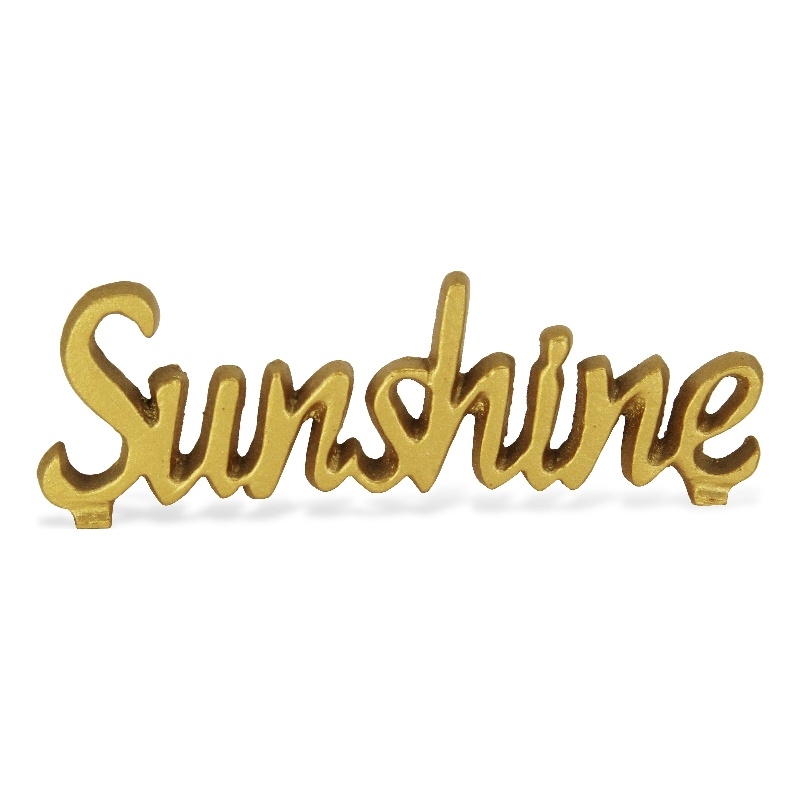Norah Cast Iron Gold Finish Table Decor - Sunshine
