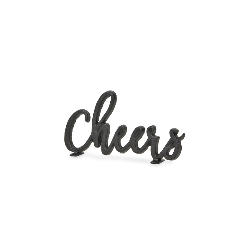 Steffen Cast Iron Cheers Table Decor - Black