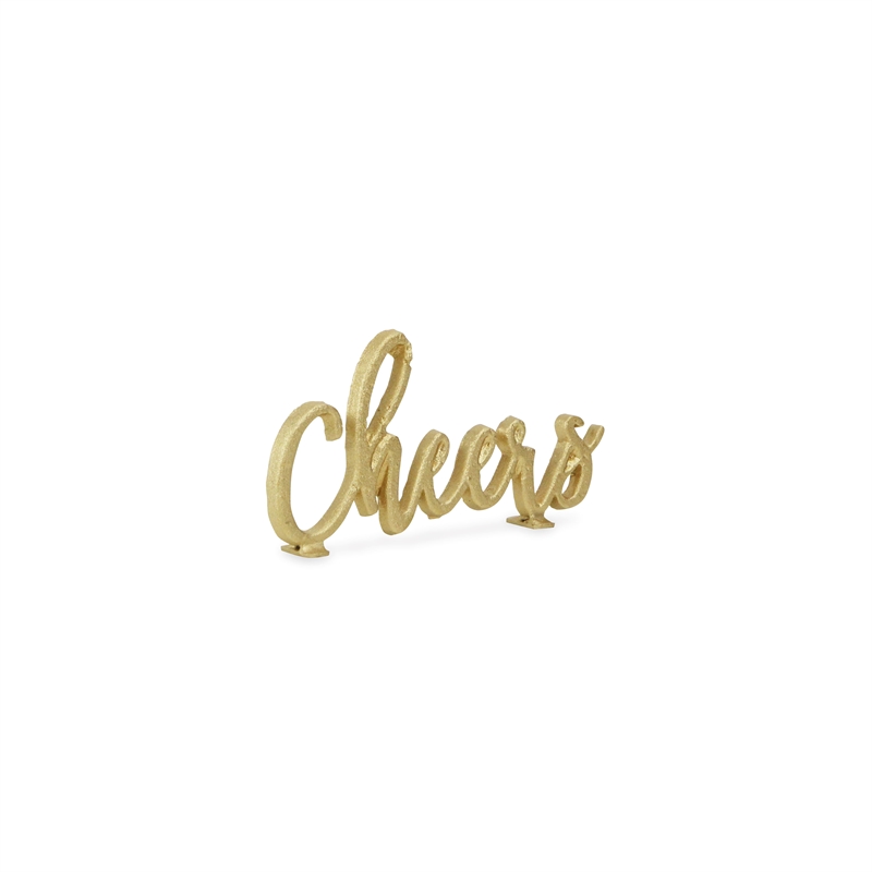 Steffen Cast Iron Cheers Table Decor - Black