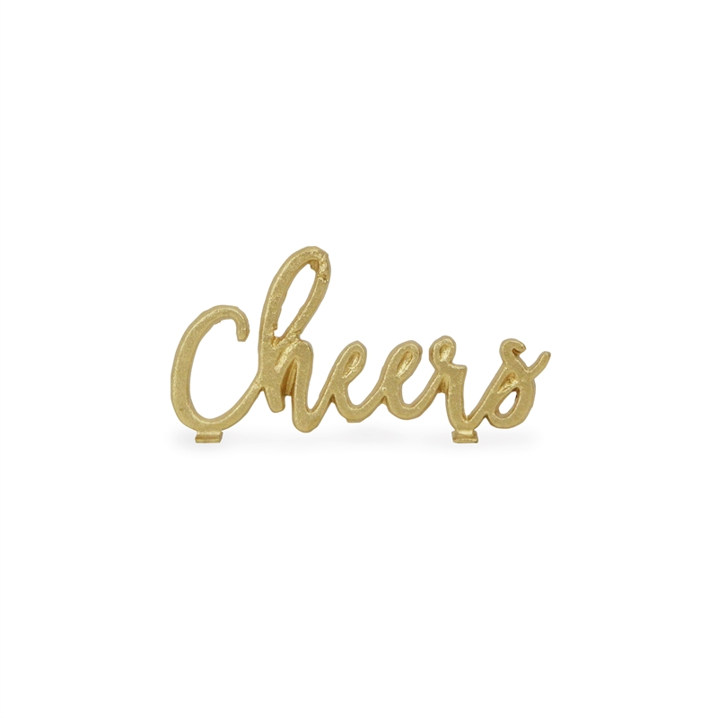 Steffen Cast Iron Cheers Table Decor - Gold