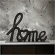 Roven Cast Iron Calligraphic Home Table Decor - Black