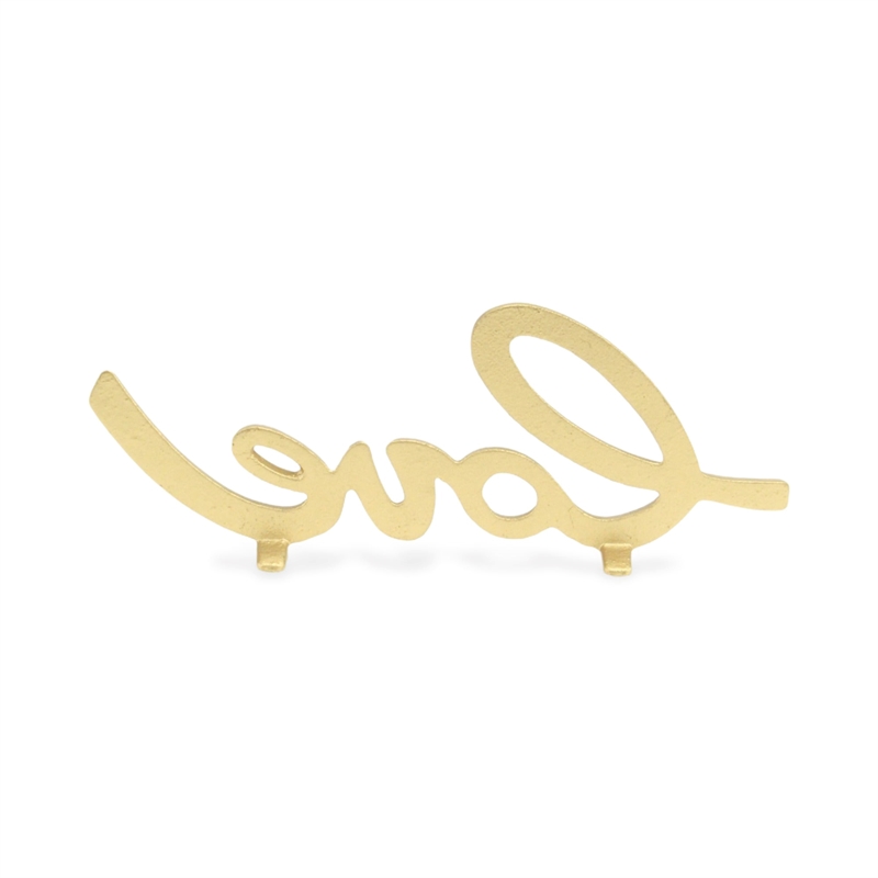Roven Cast Iron Calligraphic Love Table Decor