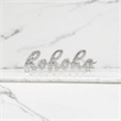 Clara hohoho Silver Cast Iron Table Sign