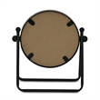 Clarimond 7 Inch Round Swivel Metal Table Mirror - Black