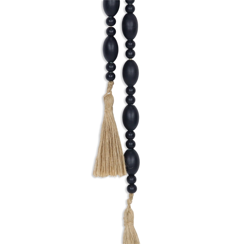 Akaida Dark Blue Mixed Wooden Bead Garland Decor