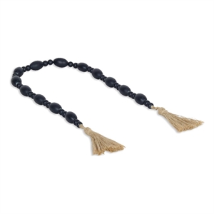 Akaida Dark Blue Mixed Wooden Bead Garland Decor