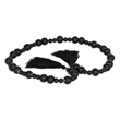 Akaida Black Wooden Mixed Bead Garland Decor