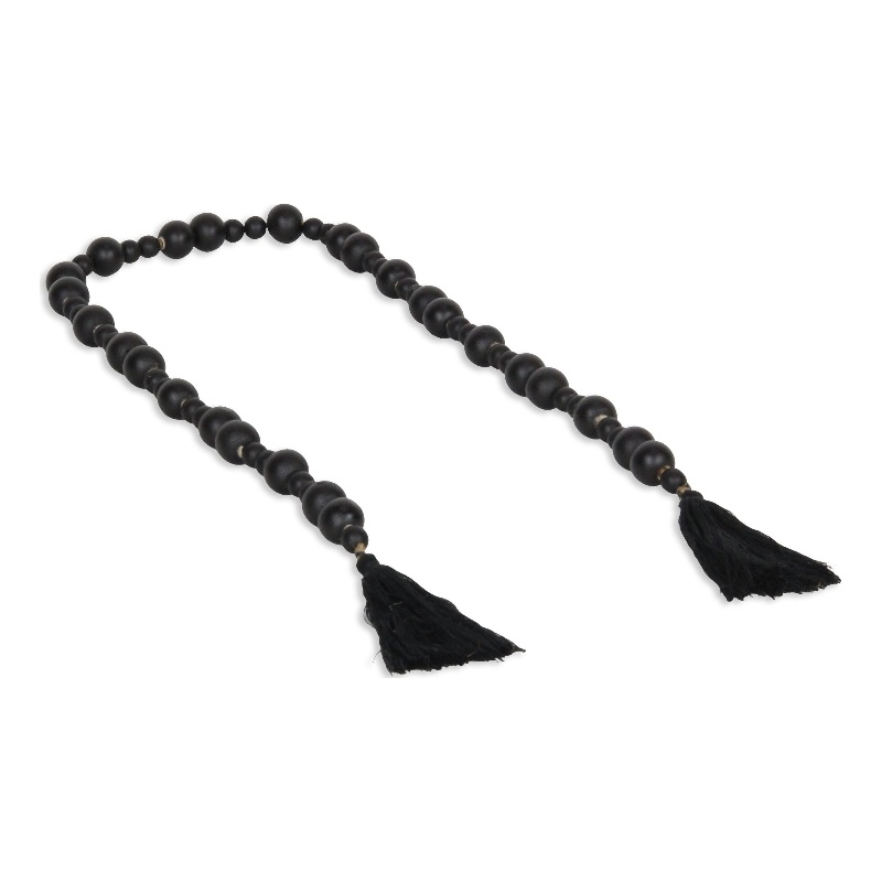 Akaida Black Wooden Mixed Bead Garland Decor