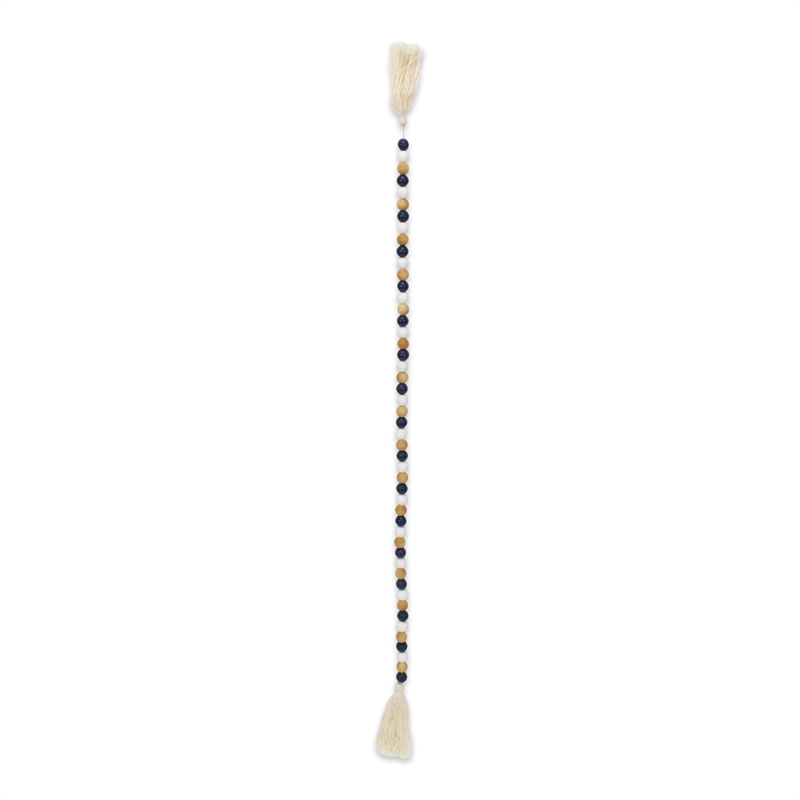 Kira Brown Blue and White Beaded Garland