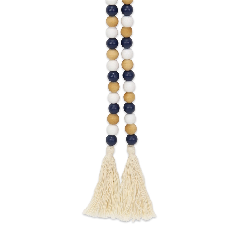 Kira Brown Blue and White Beaded Garland