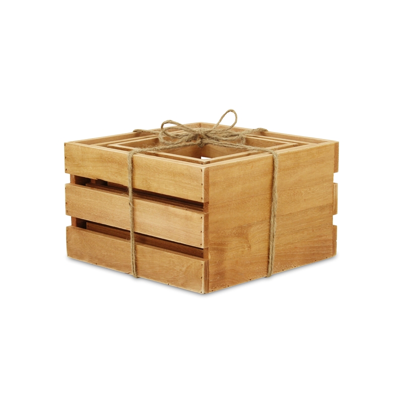 Rustic Farmstead Wooden Crate Set