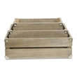 Rustic Farmstead Studded Rectangular Wood Crate Set