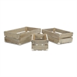 Rustic Farmstead Studded Rectangular Wood Crate Set