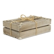 Rustic Farmstead Studded Rectangular Wood Crate Set