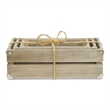 Rustic Farmstead Studded Rectangular Wood Crate Set