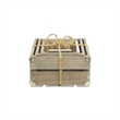 Rustic Farmstead Studded Rectangular Wood Crate Set