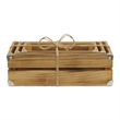 Rustic Farmstead Dark Brown Studded Rectangular Wood Crate Set